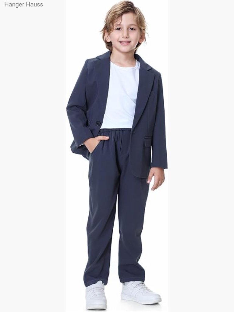 Boys 2 Piece Blazer And Pants Set Wedding Suit Formal Wear